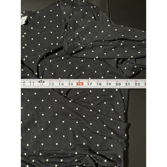 Old Navy Dress Womens XXL Polka Dot Faux Wrap Black White Preppy Career Work - Picture 9 of 11